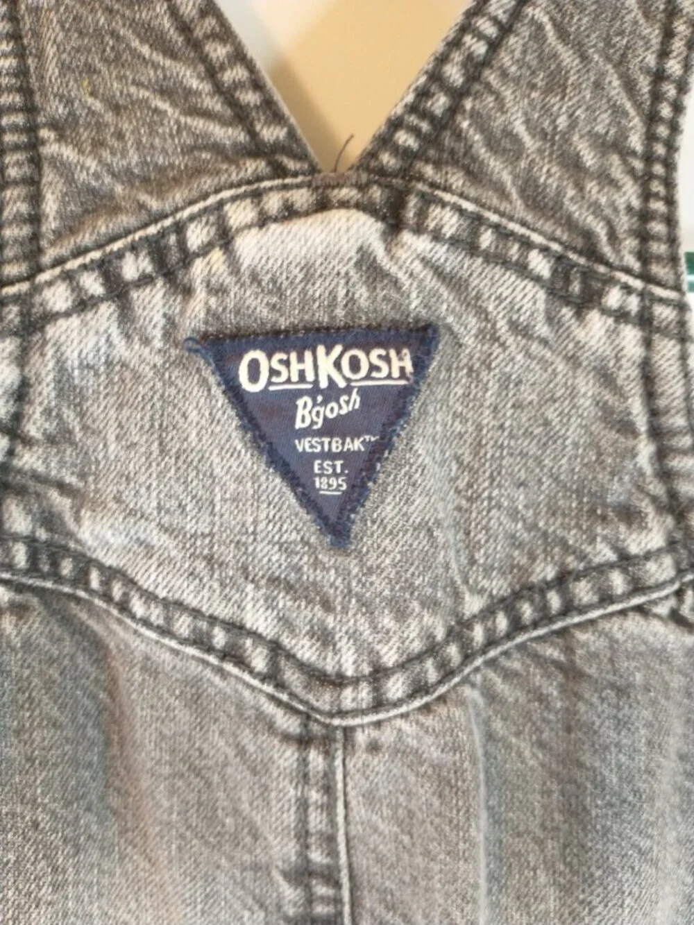 Vintage OshKosh B’gosh Vestbak Insulated Overalls Black Acid Wash Toddler 18M